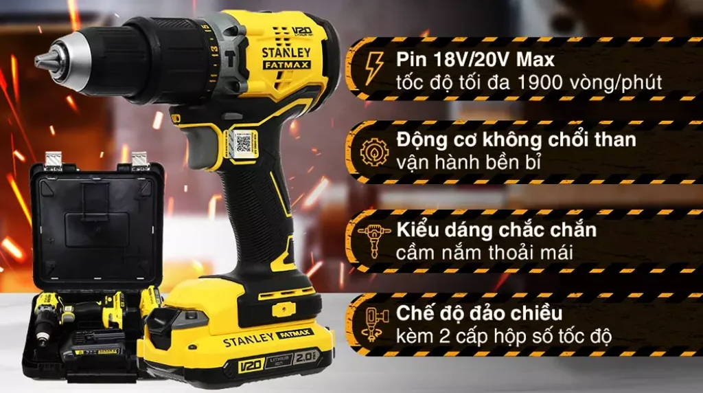 Máy khoan PIN tốt nhất của Stanley SBD715D2K