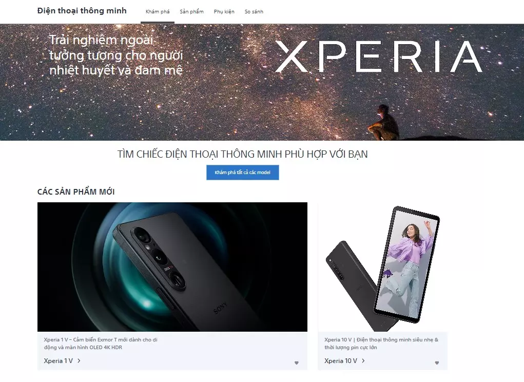 XPERIA là dòng điện thoại thông minh nổi tiếng nhất của Sony