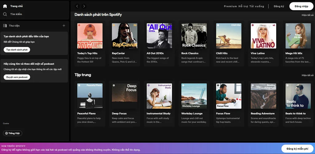 Spotify là dịch vụ cung cấp nhạc hàng đầu thế giới hiện nay