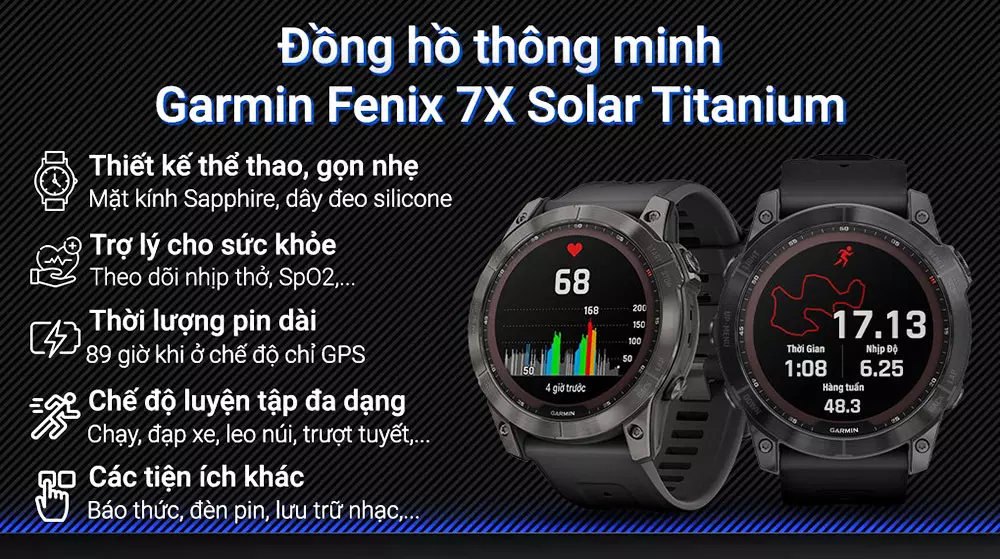 garmin fenix 7x solar titanium