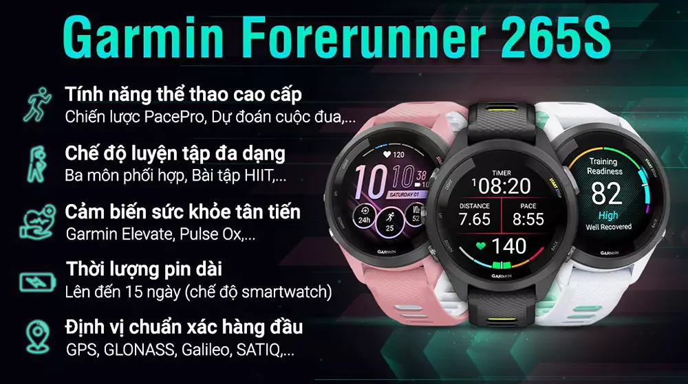 garmin forerunner 265s mo ta