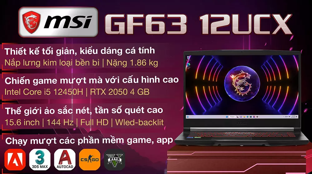 msi gaming gf63 12ucx mo ta